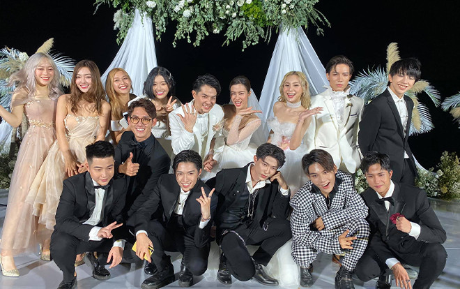 'Gia đình' Đông Nhi - Ông Cao Thắng: LipB - Han Sara đẹp không kém cô dâu, Toki tái ngộ UNI5, Song Luân chuẩn soái ca Ảnh 2