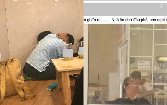 ‘Nhức mắt’ trước hình ảnh các cặp đôi sinh viên vô tư thể hiện tình cảm giữa quán trà sữa, nhà ăn KTX Ảnh 2