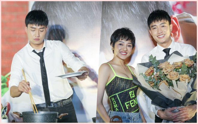 Bảo Anh gợi cảm hết nấc đến cổ vũ Quốc Trường trổ tài làm bếp Ảnh 2