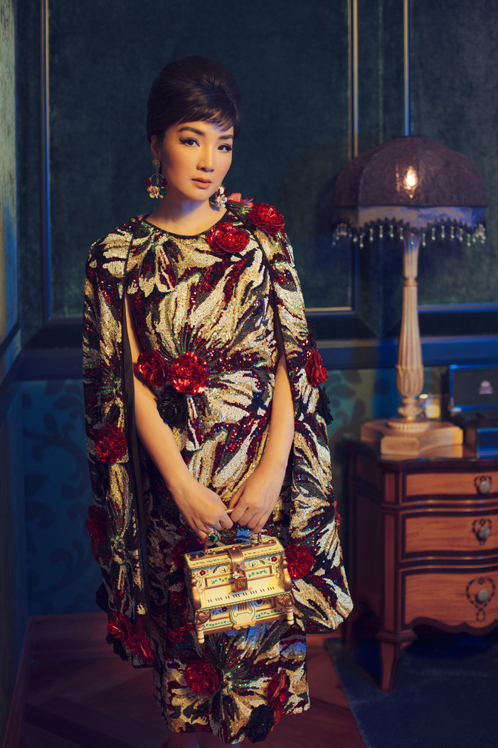 Giáng My hóa minh tinh màn bạc lộng lẫy, tái hiện thời 1960 đầy nghệ thuật