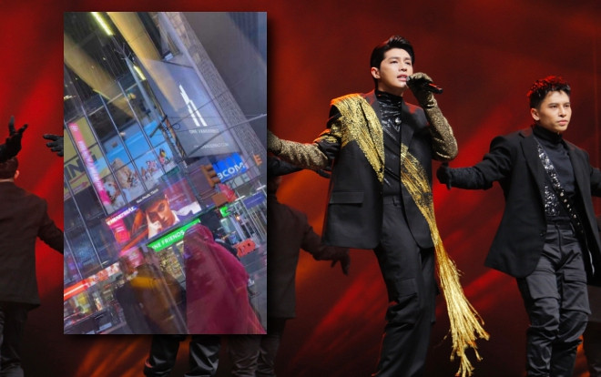 Góc tự hào: Hình ảnh Noo Phước Thịnh bất ngờ xuất hiện tại Quảng trường Thời đại ở New York (Mỹ) Ảnh 2