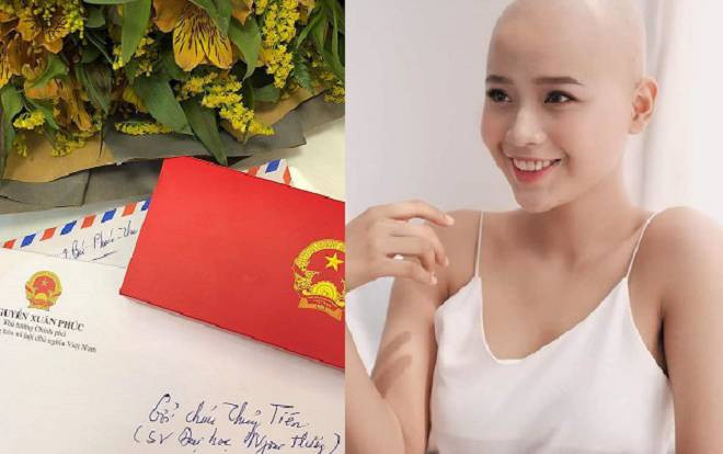 Nữ sinh ĐH Ngoại Thương bị ung thư vú bất ngờ nhận được hoa và thư động viên của Thủ tướng Ảnh 2