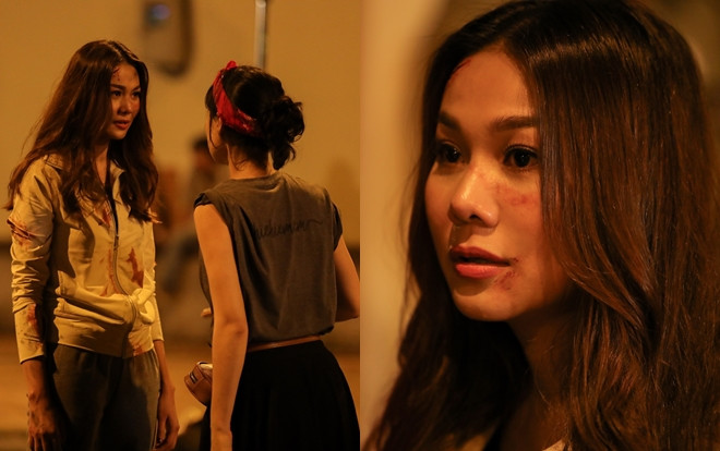 Thanh Hằng lăn xả tới mức tả tơi, bầm dập vì cảnh cháy nổ trong 'Chị chị em em' Ảnh 2