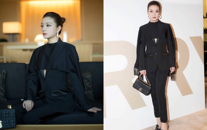 Diện mạo lạnh lùng, sắc lẹm của 'Én nhỏ' Triệu Vy trong cây đồ đen Burberry chiếm trọn spotlight tại sự kiện Ảnh 2