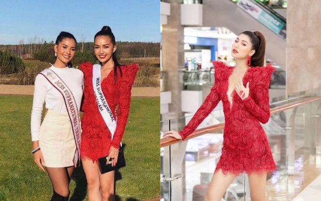 Đụng hàng váy áo ngay ngày đầu tại Hoa hậu Siêu quốc gia, Ngọc Châu vẫn đẹp rạng ngời giữa dàn chân dài nước bạn Ảnh 2