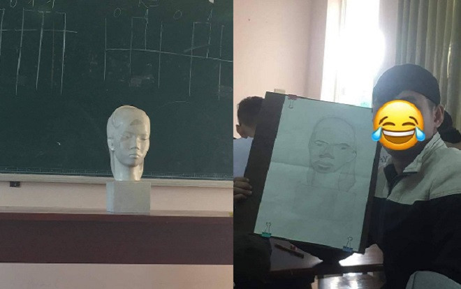 Ai cũng đinh ninh sinh viên Mỹ thuật hẳn sẽ khéo tay vẽ đẹp cho đến khi nhìn thấy tác phẩm khác xa 'một trời một vực' với mẫu vật Ảnh 2