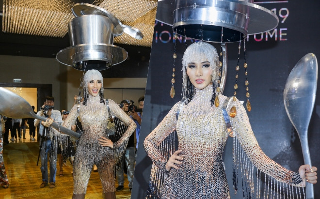 Á hậu Hoàng Thùy chọn trang phục dân tộc 'Cafe phin sữa đá' dự thi Miss Universe 2019 Ảnh 2
