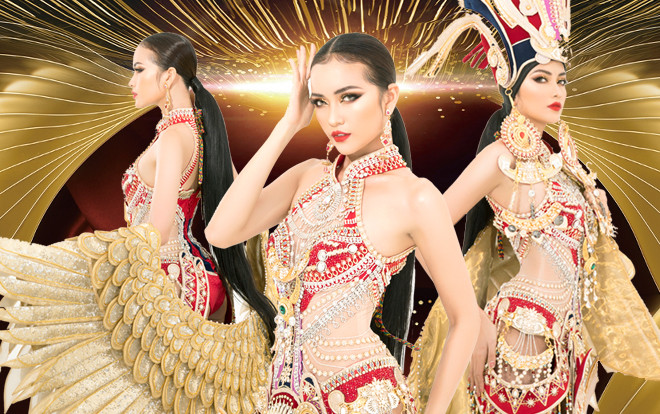 Hoa hậu Ngọc Châu công bố trang phục dân tộc 'Lạc vũ' hoành tráng, quyết giành giải tại Miss Supranational 2019 Ảnh 2