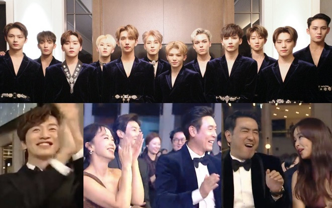 Loạt diễn viên hạng A phản ứng nhiệt tình với màn trình diễn của SEVENTEEN tại 'Rồng Xanh 2019' Ảnh 2