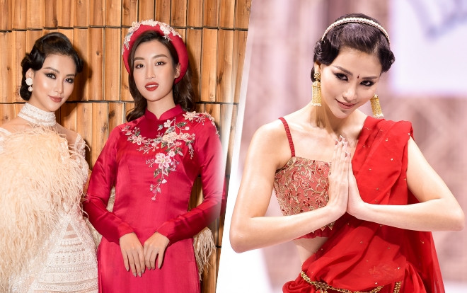 Hoa hậu Trái đất Phương Khánh hội ngộ Đỗ Mỹ Linh, khoe thần thái 'đỉnh' diễn Vedette Ảnh 2