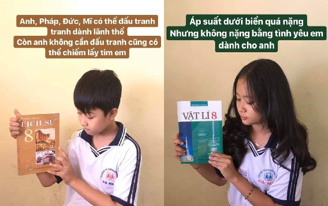 Học sinh lớp 8 ‘thả thính’ cực chất khiến CĐM thích thú: ‘Áp suất dưới biển quá nặng, nhưng không nặng bằng tình yêu em dành cho anh’ Ảnh 2