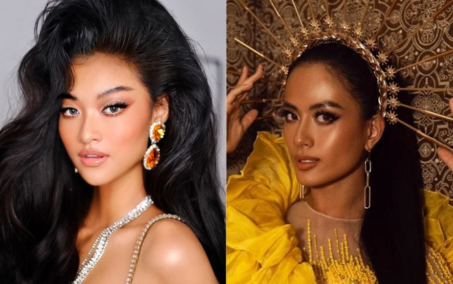 Trang điểm mắt xếch, da nâu Kiều Loan như chị em sinh đôi với cô giáo catwalk của mình Ảnh 2