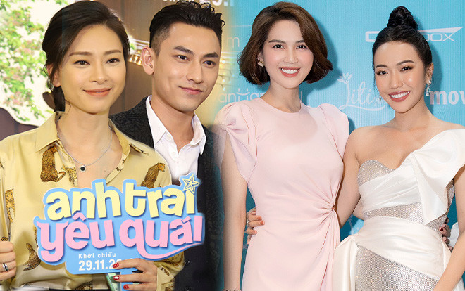 Anh trai yêu quái: Ngô Thanh Vân đến chúc mừng Isaac, Ngọc Trinh - Diệu Nhi đọ dáng công chúa trên thảm đỏ Ảnh 2