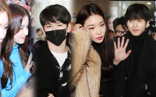 Ong Seong Woo, Ahn Hyo Seop - Momoland và Chungha đổ bộ sân bay Nội Bài dự 'AAA 2019' Ảnh 2