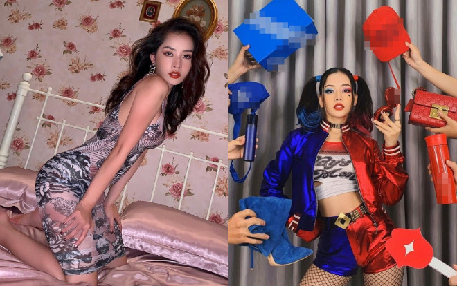 Hết hóa trang thành Harley Quinn, Chi Pu lại gợi cảm hết nấc khi tung ảnh mặc váy ngủ trên giường Ảnh 2