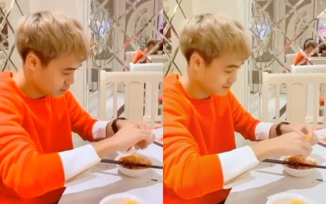 Cận cảnh Văn Toàn bóc tôm cho Trang Nhung ăn đầy lãng mạn Ảnh 2