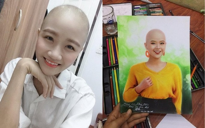 Cùng cảnh mắc ung thư, họa sĩ 9x vẽ tranh cổ vũ nữ sinh Đại học Ngoại thương Ảnh 2