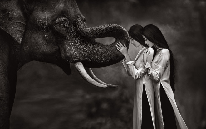 Như Vân, Trương Thị May tái hiện hình ảnh Hai bà Trưng với tà áo dài trắng Ảnh 2