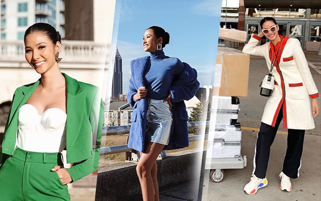 Hoàng Thùy thả dáng tại Mỹ chờ nhập cuộc Miss Universe: 1 ngày diện 4 bộ đồ thật chứ chẳng đùa! Ảnh 2