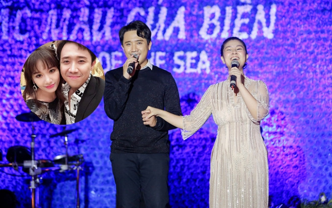 Trấn Thành song ca cùng Kim Thư nhưng cũng không quên 'cà khịa' Hari Won bên dưới Ảnh 2