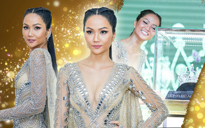 H'Hen Niê đẹp như nữ thần, sẵn sàng làm MC - trao vương miện Brave Heart tại Miss Universe Vietnam 2019 Ảnh 2