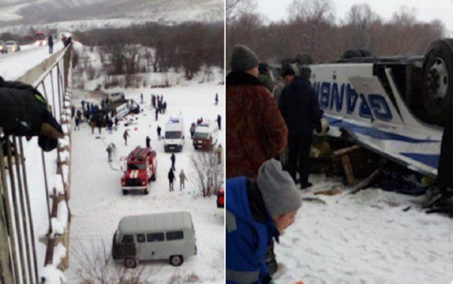 Xe buýt lao xuống sông băng ở Nga làm 19 người chết Ảnh 2