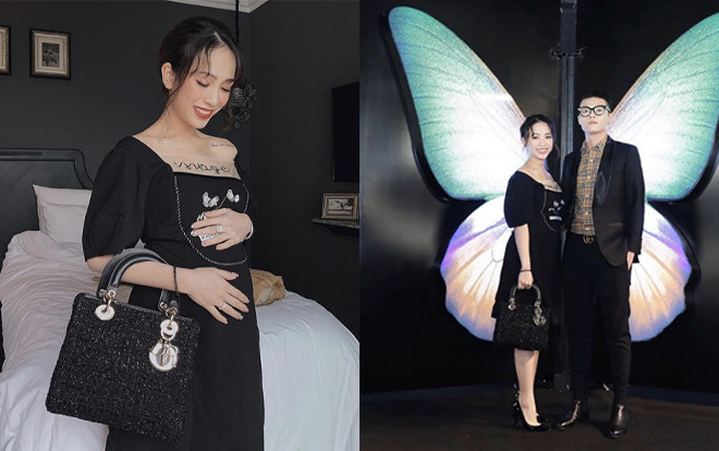 Bụng bầu 'vượt mặt', ái nữ Minh Nhựa gây chú ý khi vẫn diện dày cao lênh khênh Ảnh 2