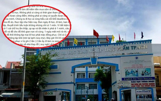 Sinh viên ĐH Công nghiệp thực phẩm TP.HCM phàn nàn về quy định phải mặc đồng phục suốt tuần Ảnh 2