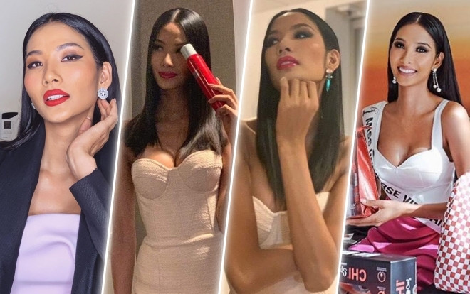 Mê mẩn ảnh hậu trường của Hoàng Thùy tại Miss Universe: Vòng 1 căng tràn - Tóc đen thẳng 'chân ái' Ảnh 2