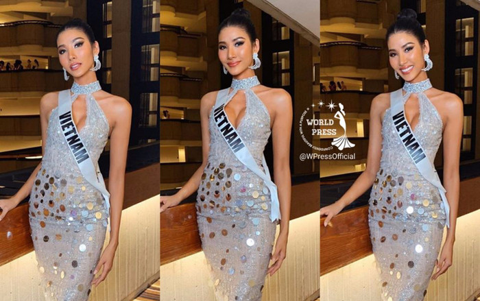 Diện váy phản xạ ánh sáng, Hoàng Thùy được hoa hậu Thái Lan khen hết lời, fan thả tim mỏi tay Ảnh 2