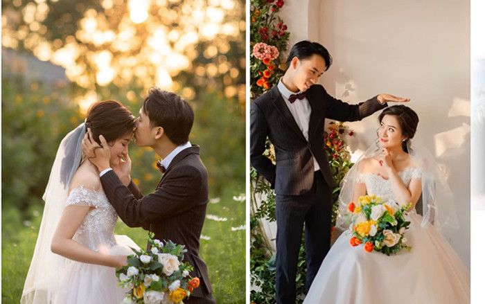 'Ông giáo' Trung Anh 1977 Vlog tung ảnh và clip cưới: Chú rể bật khóc, hạnh phúc ôm cô dâu ngay tại lễ đường Ảnh 2