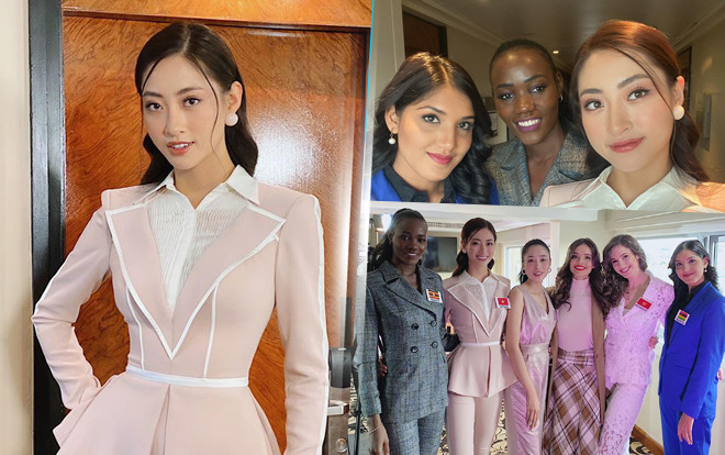 Lương Thùy Linh diện suit thanh lịch bước vào vòng thi Head to Head: Tự tin - phong thái đĩnh đạc Ảnh 2