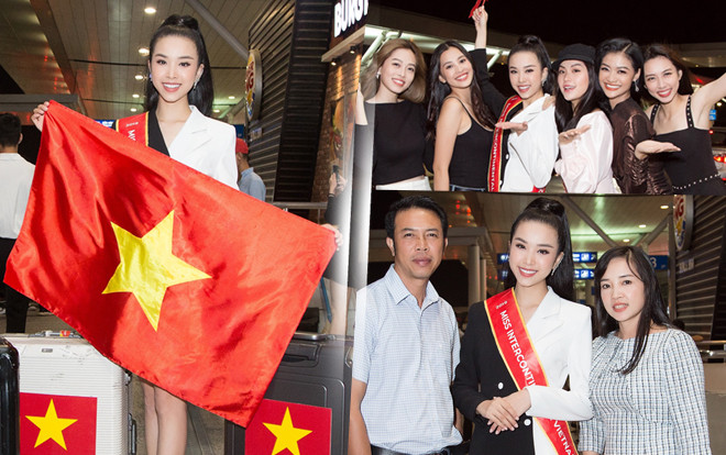 Thúy An đẹp rạng rỡ, được Tiểu Vy - Phương Nga - Kiều Loan tiễn sang Ai Cập thi Miss Intercontinental 2019 Ảnh 2