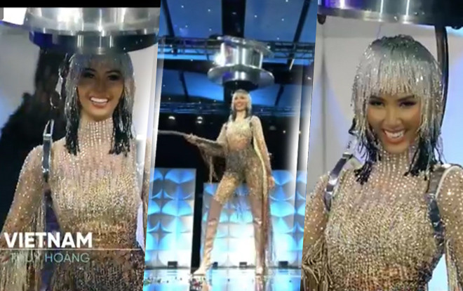 Hoàng Thùy rạng rỡ diễn trang phục dân tộc 'Cafe phin sữa đá' khuấy đảo Miss Universe 2019 Ảnh 2