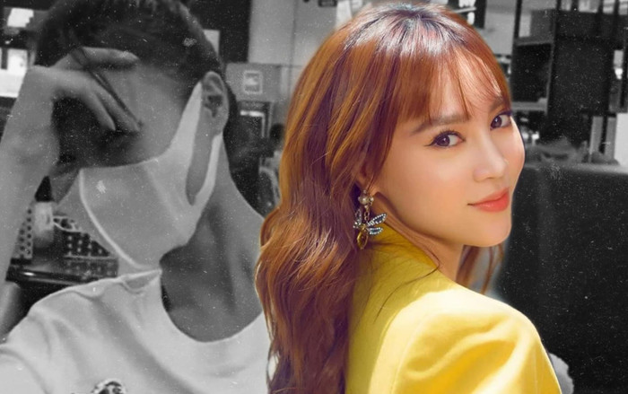 Ninh Dương Lan Ngọc trùm kín mít, đỏ tía cả tai vì sân bay phát… ca khúc của mình Ảnh 2