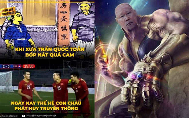 Ảnh chế: Tiến Linh, Đức Chinh thay nhau 'bóp nát' U22 Campuchia Ảnh 2