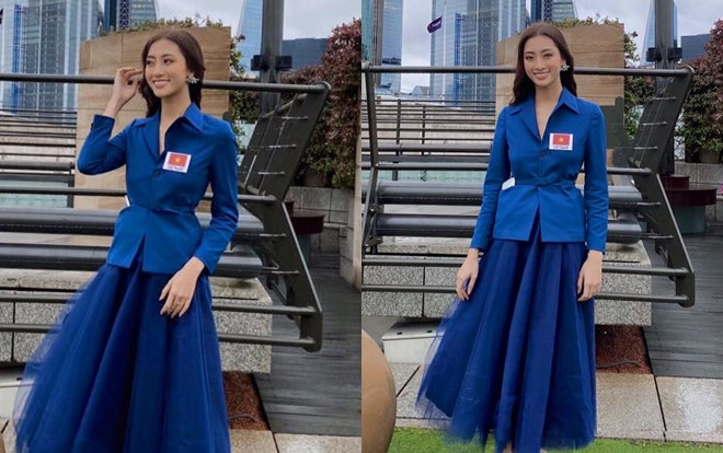 Lương Thùy Linh tung chiêu bài cuối cùng: Vest xanh biển 'chờ ngày đội vương miện' Ảnh 2