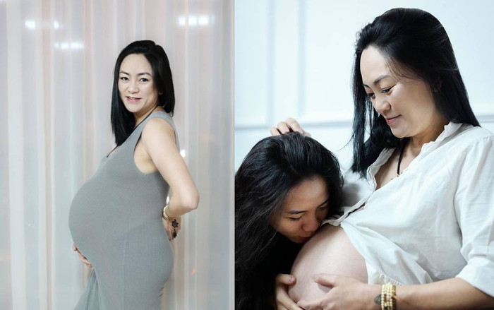 Rich kid Đặng Tiểu Tô Sa vui mừng khi mẹ Văn Thùy Dương đã hạ sinh cặp song sinh ở tuổi 47 Ảnh 2