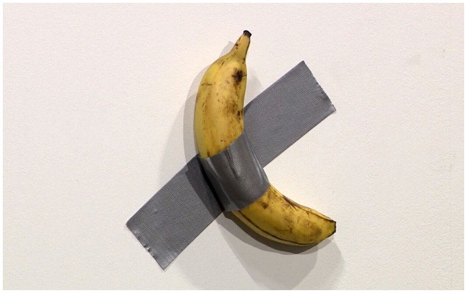 Quả chuối dán tường bằng băng keo trị giá 120.000 USD đang gây 'bão' Ảnh 2