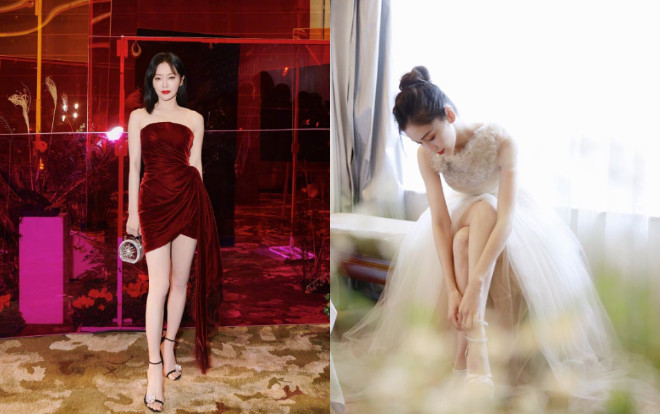 Angelababy, Tần Lam khoe chân nuột nà trong những chiếc váy mỏng manh bất chấp tiết trời lạnh giá Ảnh 2