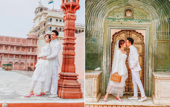 Vợ chồng Minh Nhựa lại gây 'sốt' với bộ ảnh cưới chụp tận Ấn Độ, nhưng nhìn kỹ thì thấy một thứ hơi 'sai sai' Ảnh 2