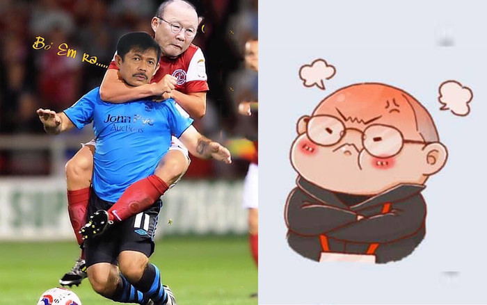 Bật cười với ảnh chế HLV Park Hang-seo: 'Giận tím người' khi bị nhận thẻ đỏ Ảnh 2