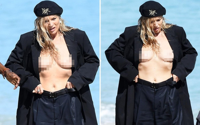 Kate Moss thể hiện bản lĩnh siêu mẫu vàng khi chụp hình cho Dior ở bãi biển Miami Ảnh 2