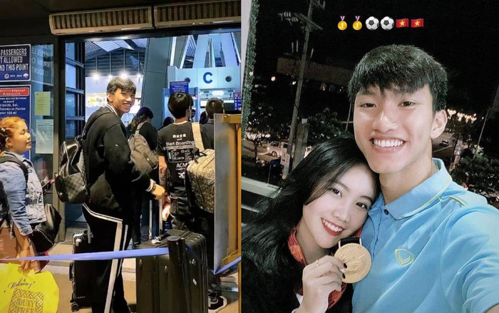 Bạn gái xinh đẹp 'bịn rịn' tiễn Văn Hậu về Hà Lan thi đấu Ảnh 2