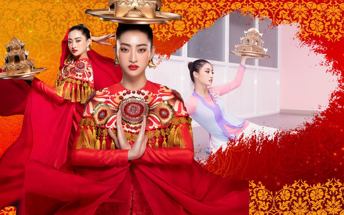 Lương Thùy Linh đẹp cuốn hút như 'đại mỹ nhân' mang điệu múa mâm vàng Việt Nam thi Miss World Ảnh 2
