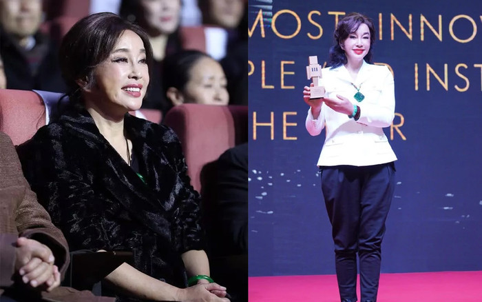 Ở độ tuổi 67, Lưu Hiểu Khánh cố níu kéo thời gian nhưng làn da chảy xệ khiến nhiều người phát hoảng Ảnh 2