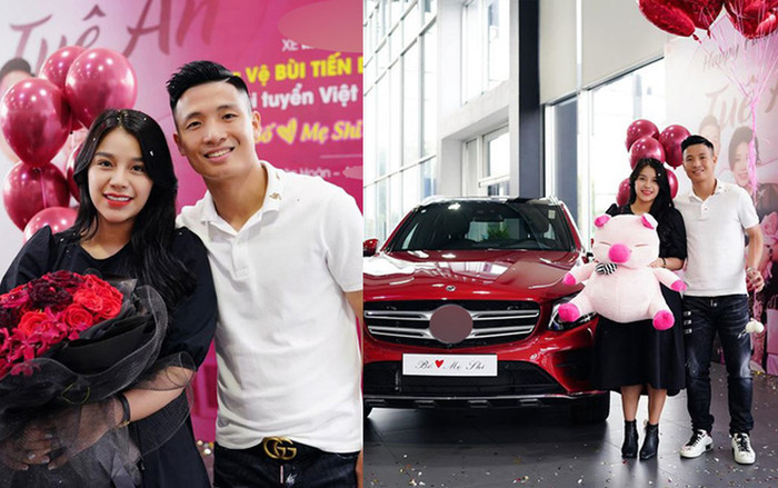 Trung vệ Bùi Tiến Dũng 'thưởng nóng' bà xã 'xế hộp' 2 tỷ sau khi sinh con gái đầu lòng khiến 'hội chị em' xuýt xoa Ảnh 2