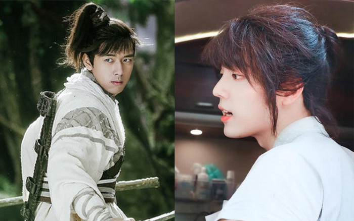 Cùng tạo hình tóc đuôi ngựa nhưng Lý Hiện lại bị chê quá xấu còn Tiêu Chiến vẫn giữ được vẻ đẹp nam thần Ảnh 2