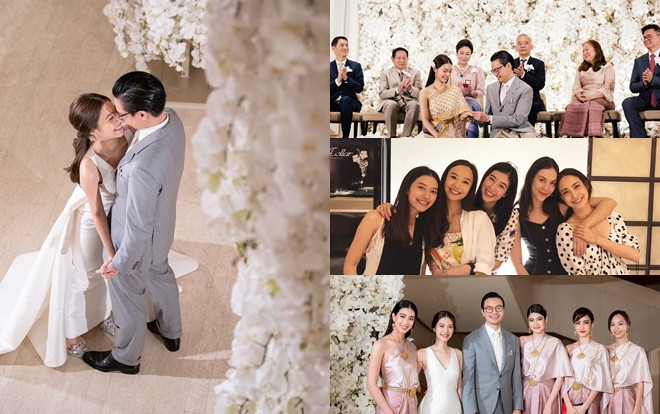 Hội bạn thân xinh đẹp của showbiz Thái cực kỳ sang chảnh và xinh đẹp trong lễ cưới của nữ diễn viên Mew Nittha và bạn trai đại gia Ảnh 2