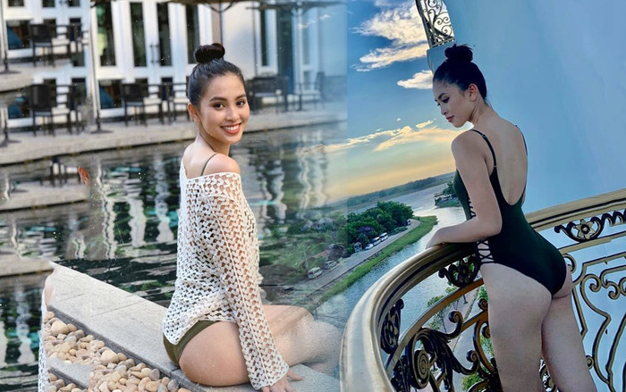 Hoa hậu Tiểu Vy 'đốt mắt' cả thiên hạ khi mặc áo tắm nóng bỏng bên bể bơi ăn mừng Giáng sinh Ảnh 2